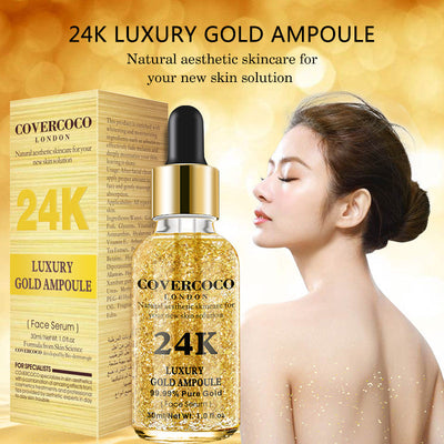 24K Serum Facial Complexion Brightening Moisturizing Skin 30ml Essence Facial Serum - Korvel