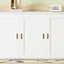 Full Size Murphy Bed with Shelves and USB Ports - White