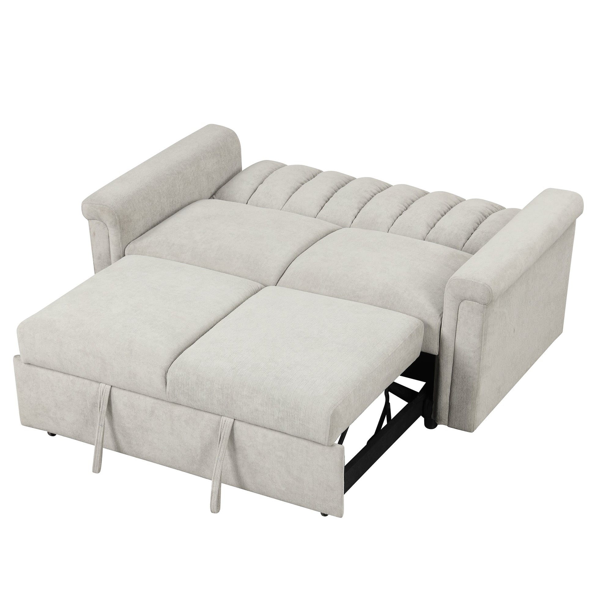 U_STYLE Convertible Soft Cushion Sofa Pull Bed ,for Two People to Sit On - Korvel