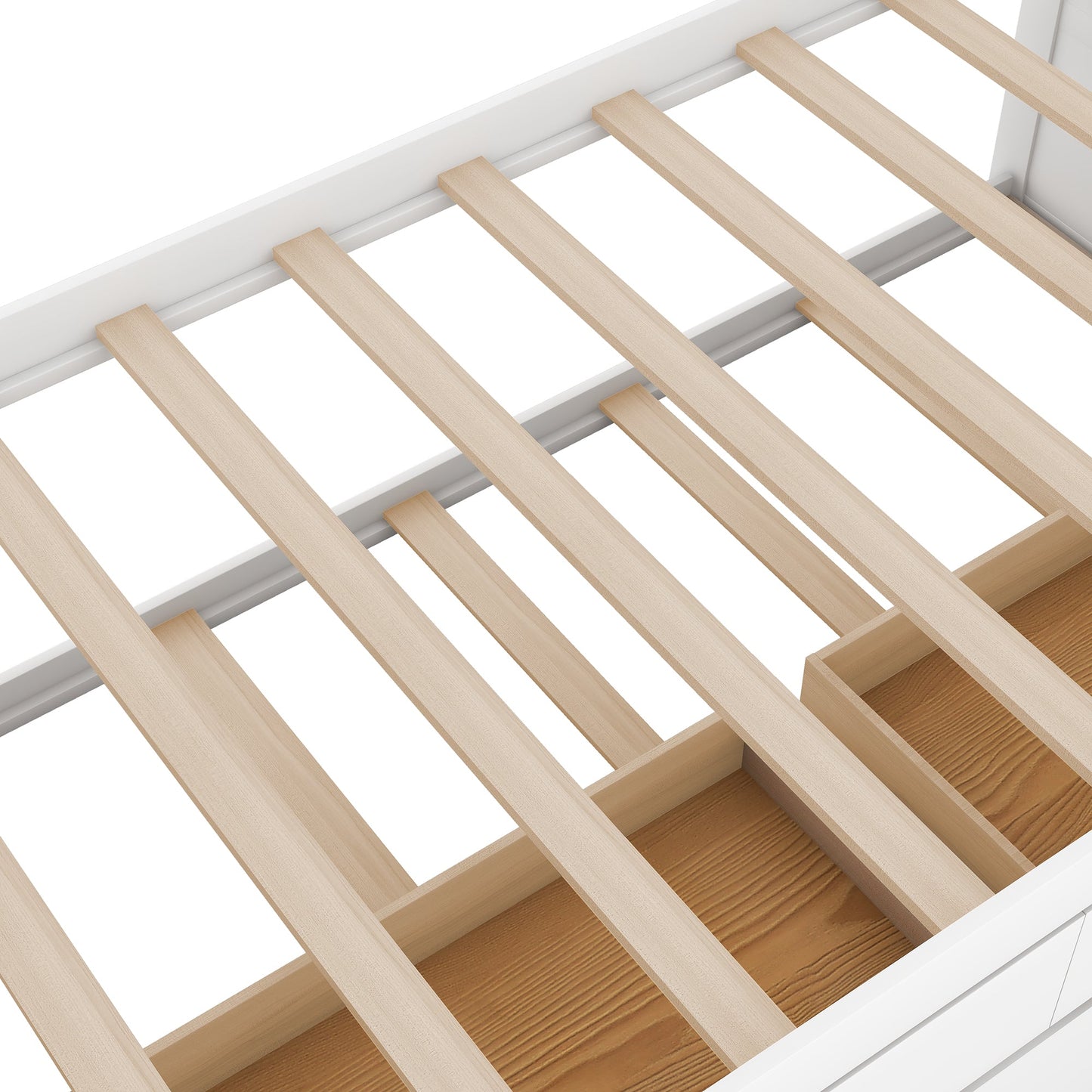 Multi-Functional Daybed with Drawers and Trundle - White