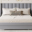 Full Size Storage Bed Velvet Upholstered Platform Bed with a Big Drawer - Gray - Korvel