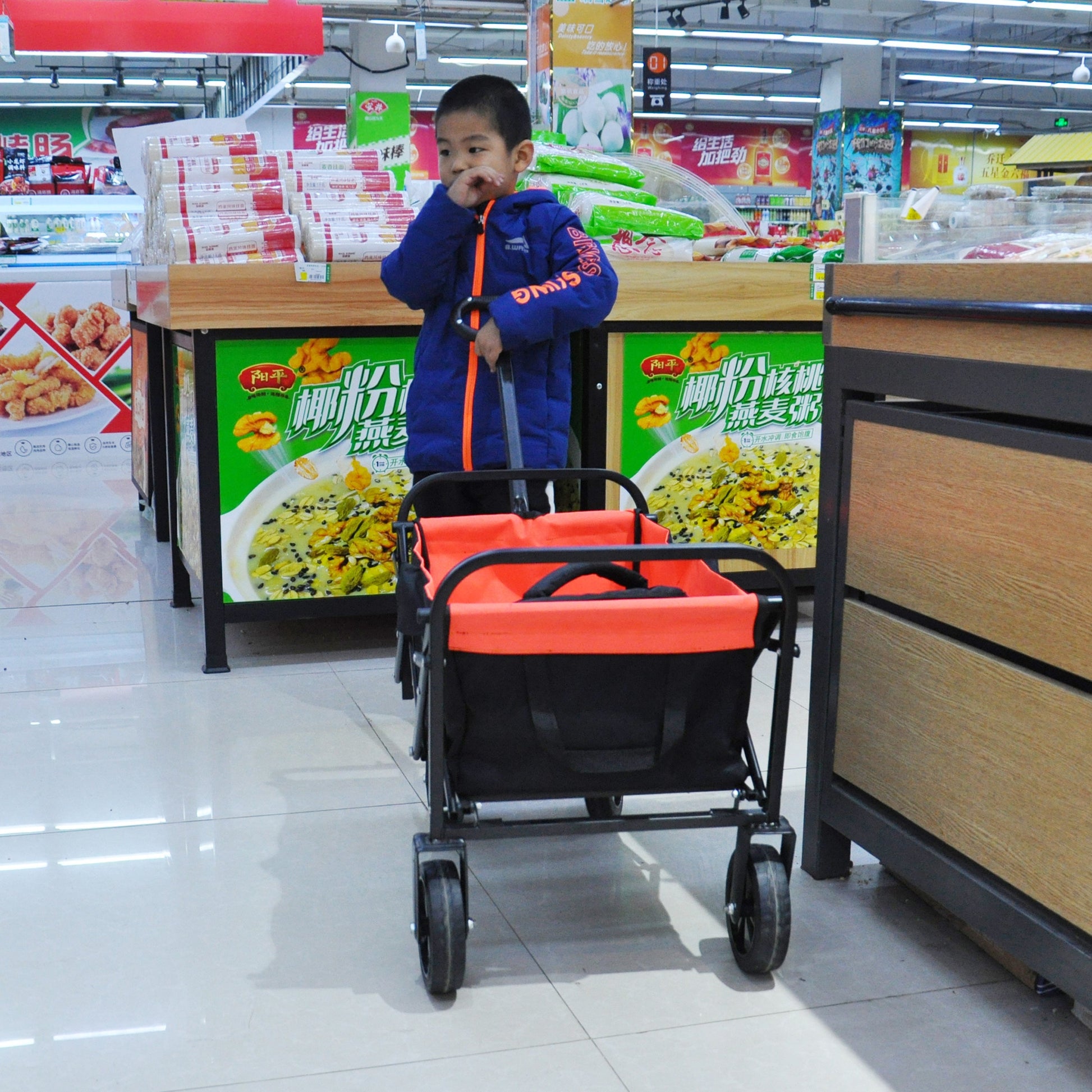 Folding Wagon Garden Shopping Beach Cart - Korvel