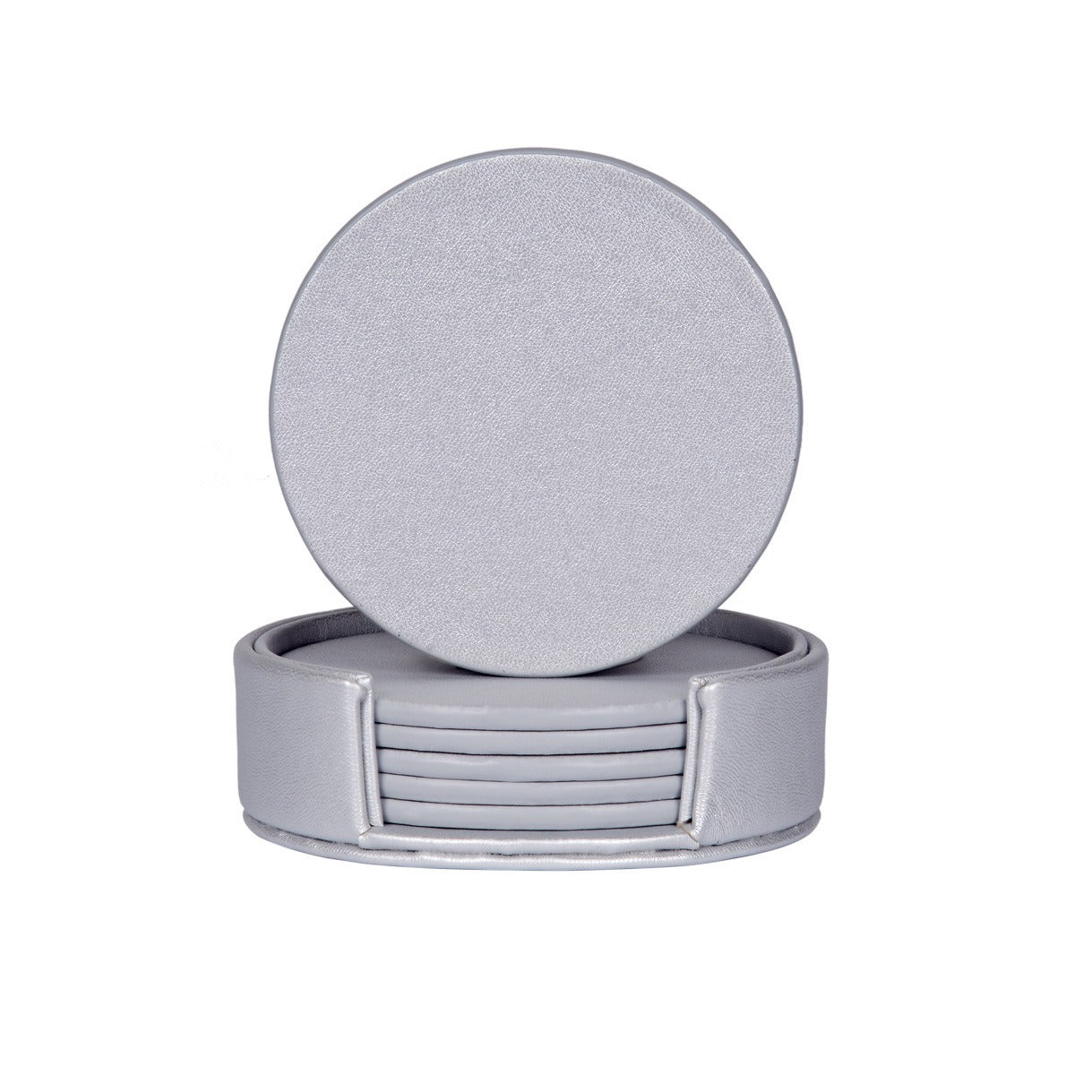 Creative PU leather coaster Exquisite insulated tea water cushion Square leather coaster - Korvel