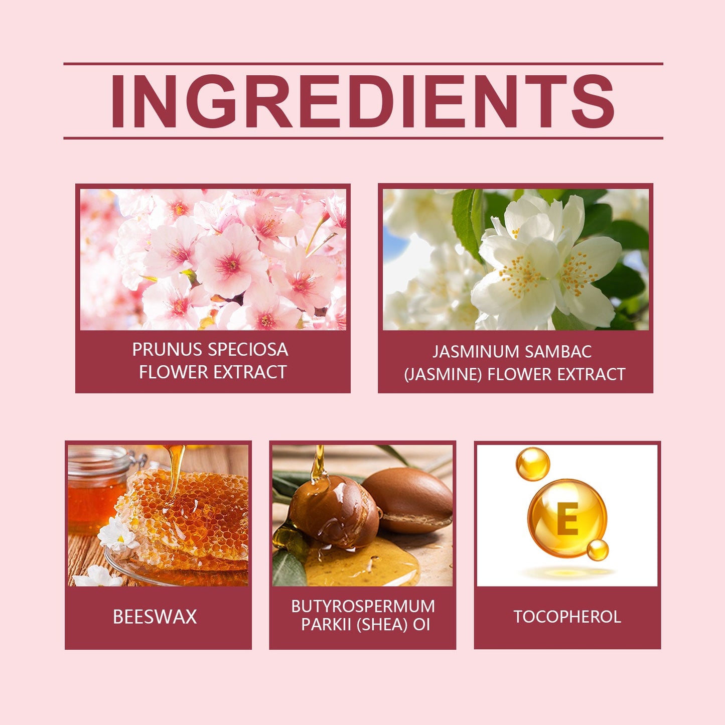 Solid Cherry Blossom Balm Mild Elegant Lasting Light Fragrance Exudes Charm Refreshing Non-Sticky Date Pocket Balm - Korvel