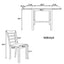 TOPMAX 5-piece square wooden pendant light expandable dining table set with 4 ladder back chairs  Gray - Korvel