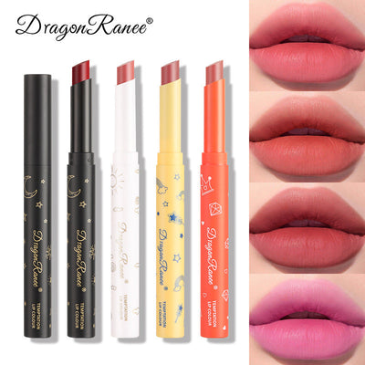 Crayon Lipstick Milk Tea Color Red Bean Paste Color Lip Liner Student Velvet Lipstick Pen Matte Lipstick - Korvel