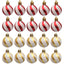 Christmas Ball Decoration Red and White Threaded Christmas Tree Hanging Decoration Hand drawn Christmas Ball Plastic - Korvel