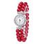 Crystal Watch Fashion Women Watch Pearl String Watch Strap Quartz Bracelet Watch models Female Clock Ladies damenuhr reloj mujer - Korvel