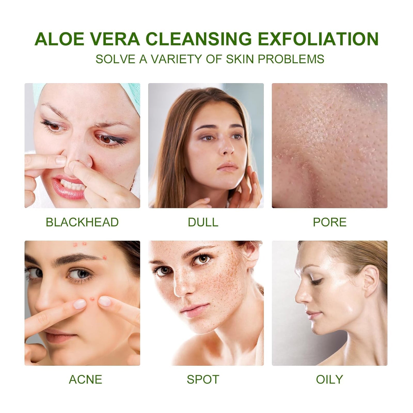 Aloe Vera Scrub For Deep Cleansing, Exfoliating And Smoothing Acne Marks, Soft Skin Scrub - Korvel