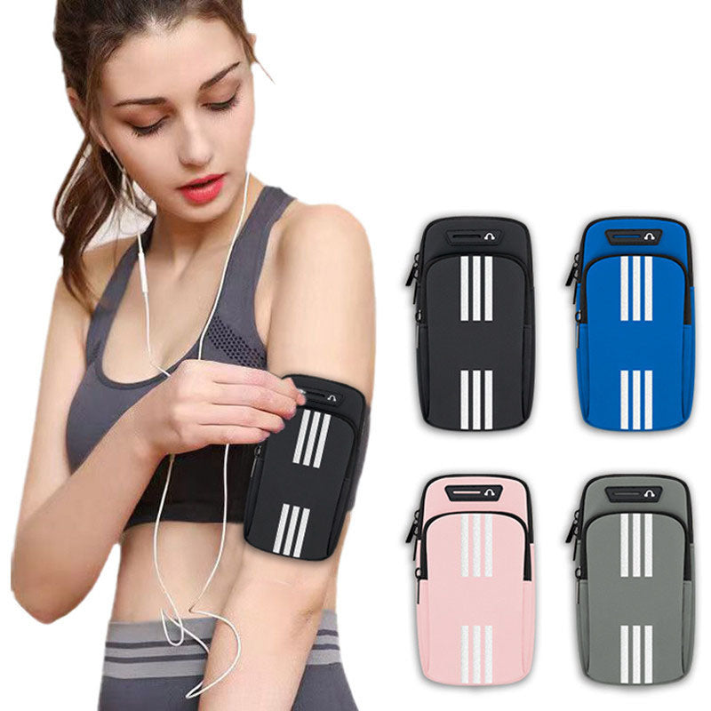 Sports Running Mobile Arm Bag Women's Fitness Wrist Bag Breathable Arm Strap Outdoor Cycling Fitness Arm Cover Men's Handbag - Korvel