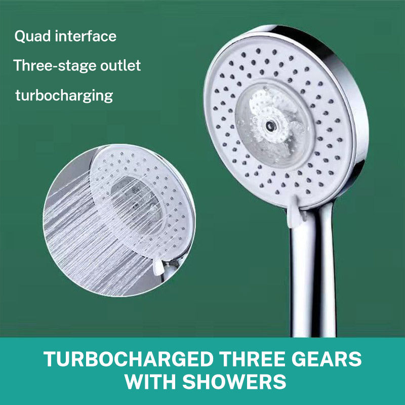 Xiao Man Waist Supercharged Sprinkler Head Dual Turbo Pressurized Propeller Fan Shower Head Shower Head - Korvel