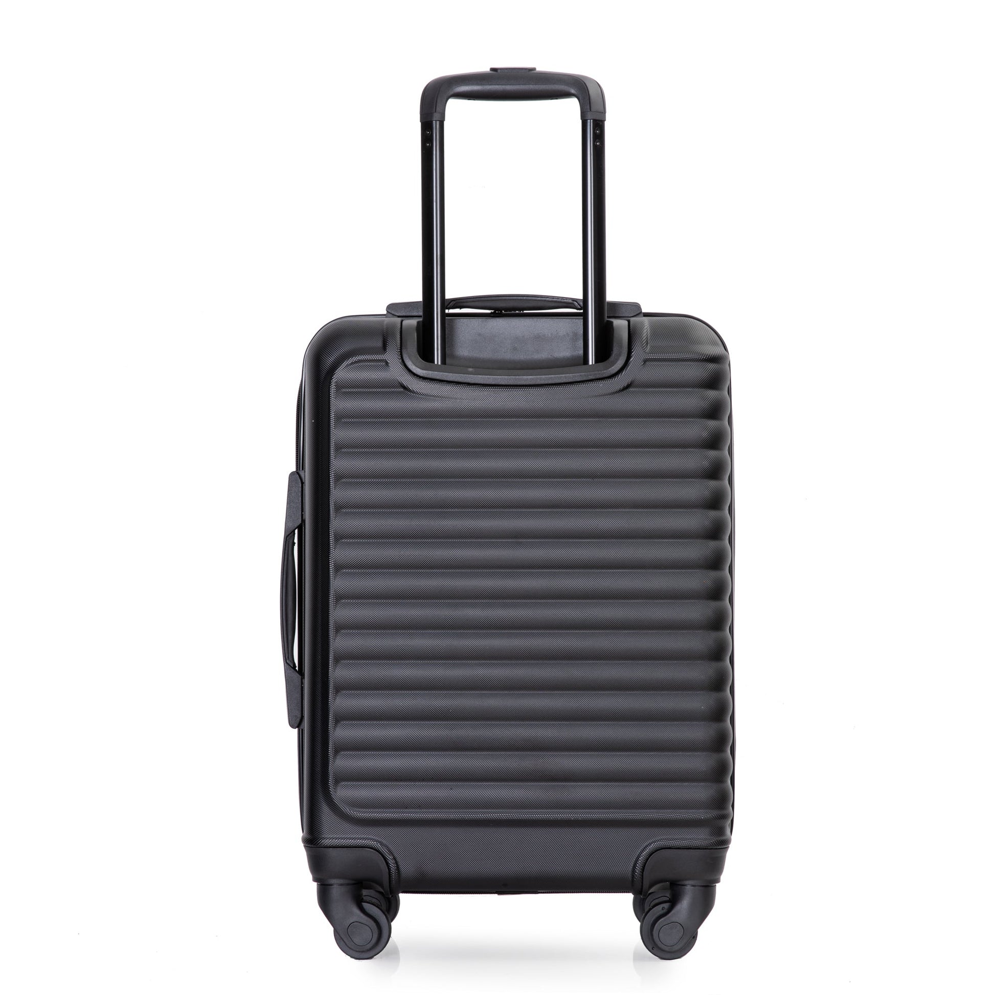 20" Carry on Luggage Lightweight Suitcase, Spinner Wheels, Black - Korvel