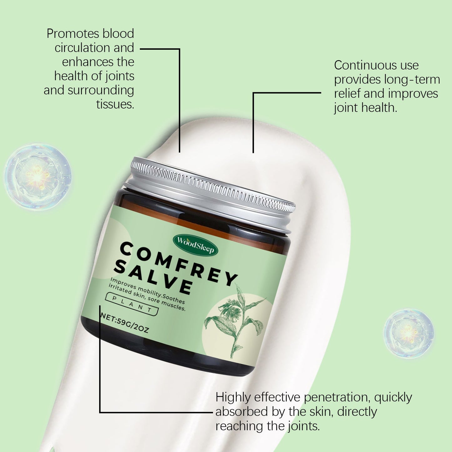 Herbal Joint Cream Joint Muscle Massage Cream Nourishing Skin Care Cream For Neck And Back - Korvel
