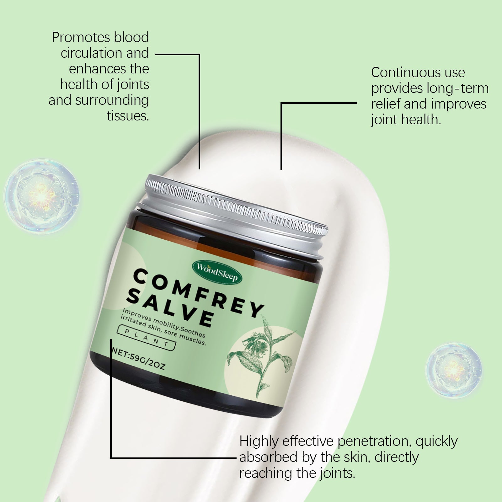 Herbal Joint Cream Joint Muscle Massage Cream Nourishing Skin Care Cream For Neck And Back - Korvel