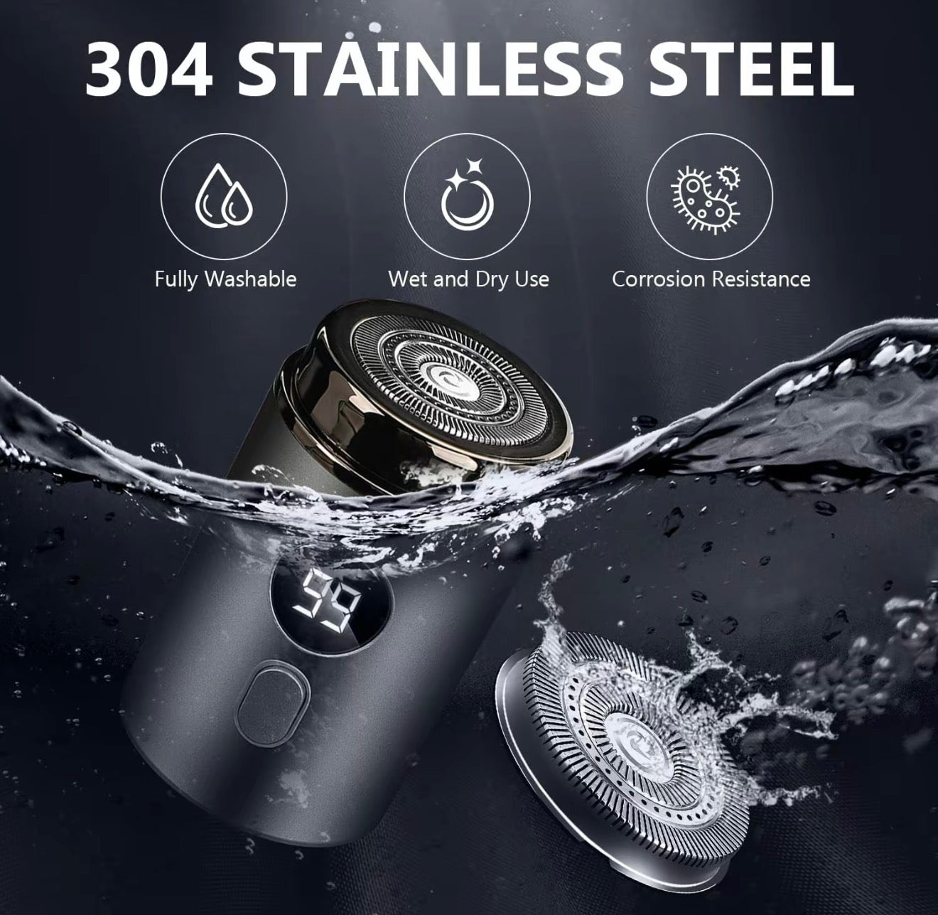 AquaShave Mini Razor - Compact Electric Shaver