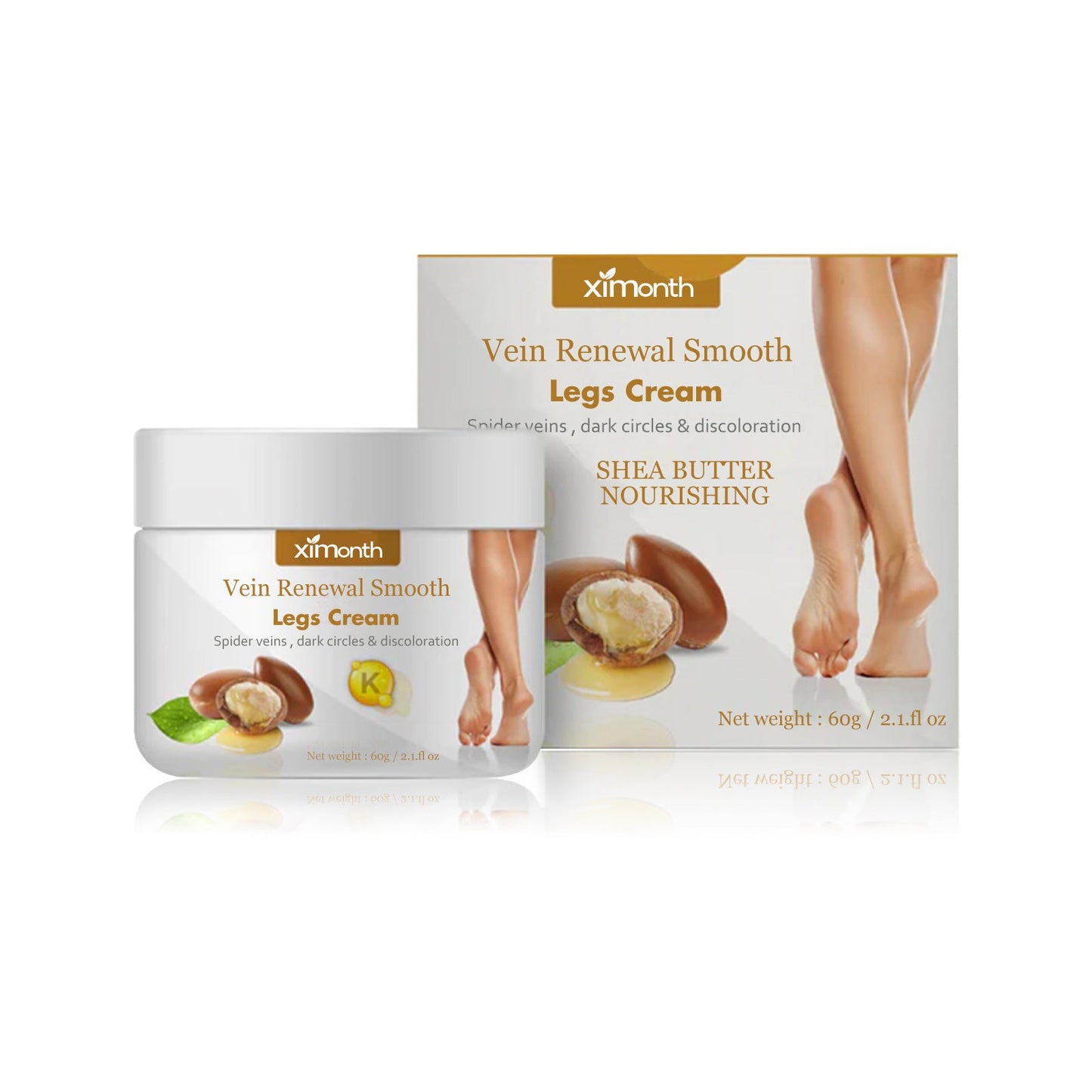 Vein Renewal Smooth Legs Cream, Relief Sore Legs Massage Varicose Earthworm Leg Vein Care Cream - Korvel
