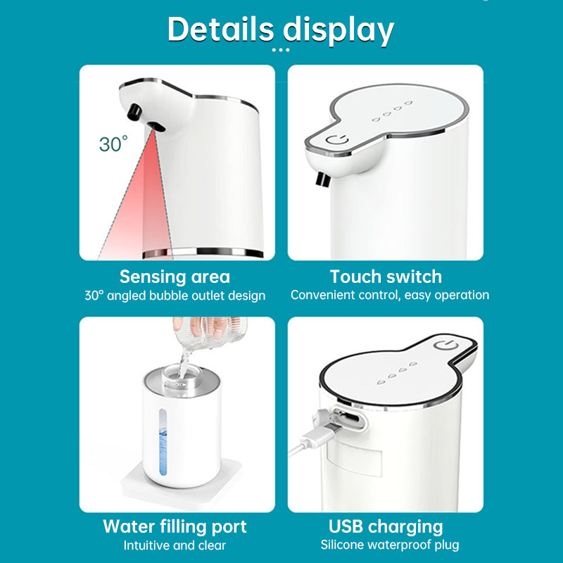 Touchless Sensor Soap Dispenser for Bathroom & Kitchen. Offers Foam and Liquid Modes. - Korvel