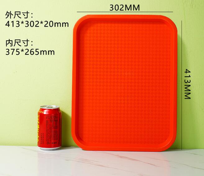 3 SIZE Large Foodservice Tray, Rectangular food trays Plastic Drink Serving Tray for Serving Drinks Snacks Tea - Korvel