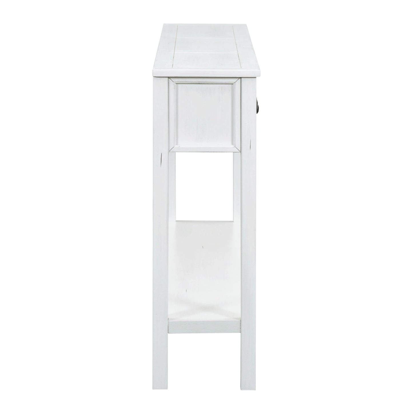TREXM Rustic Entryway Console Table - 60" Long with Storage