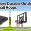 Basketball Hoop Basketball System 4.76-10ft Height Adjustable with 4 Basketball, Net Pocket, Inflator Set - Korvel
