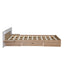 Queen Size Platform Bed with Headboard and Storage, Natural