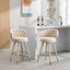 Conjunto de 2 taburetes de bar a altura de mostrador COOLMORE - Beige