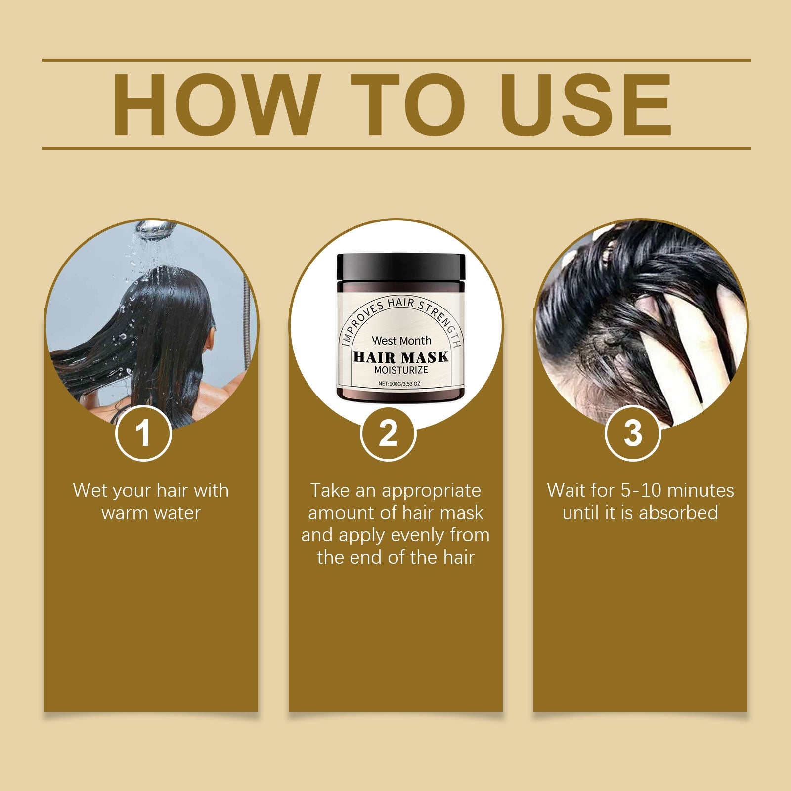 Repair Moisturizing Hair Mask, Moisturizing, Nourishing And Repairing Dry Hair, Smooth, Soft And Glossy Hair Mask - Korvel