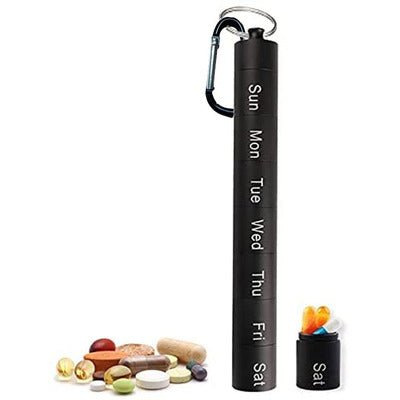 Sealed Waterproof 7 Days Split Aluminum Alloy Metal Medicine Box - Korvel