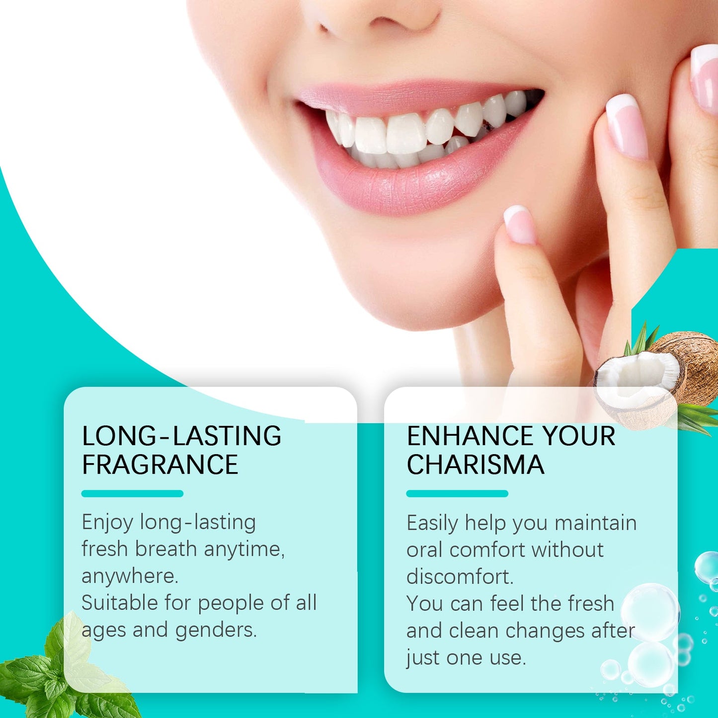 Coconut Mint Mouthwash for Fresh Breath and Clean Teeth