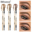 Natural Long-Lasting Waterproof Non-Fading Very Fine Three-Dimensional Not Easy To Smudge Double-Ended Small Gold Bar Eyebrow Pencil - Korvel