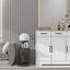 Farmhouse Buffet Cabinet Storage Sideboard with 3 Drawers and 3 Doors for Dining Living Room Kitchen Cupboard-White - Korvel