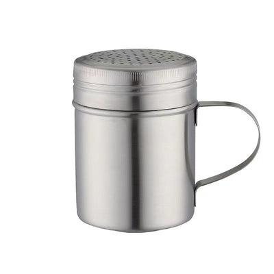 304 stainless steel powder dispenser 127 hole curved handle seasoning barbecue can kitchen supplies - Korvel