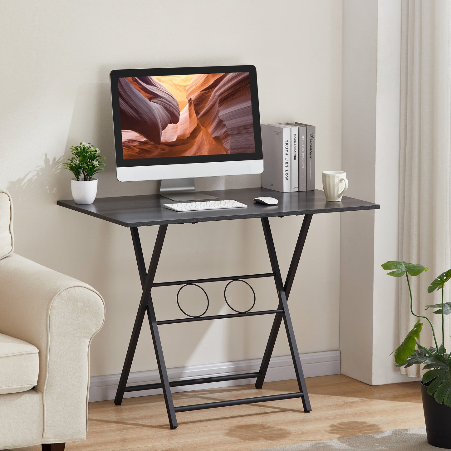 Bureau de bureau pliable compact pour petits espaces