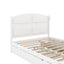 Lit plateforme queen en bois blanc élégant avec lit gigogne