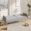 70.47" Gray Fabric Double Sofa with Split Backrest and Two Throw Pillows - Korvel