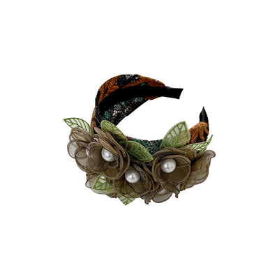 Fashionable handmade fabric exaggerated flower headwear - Korvel
