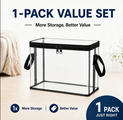 Caja de Almacenamiento PlushNest - Organizador de PVC Transparente