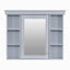 35'' x 28'' Blue Wall Mounted Bathroom Storage Cabinet with Mirror Door, Modern Bathroom Wall Cabinet with Mirror - Korvel