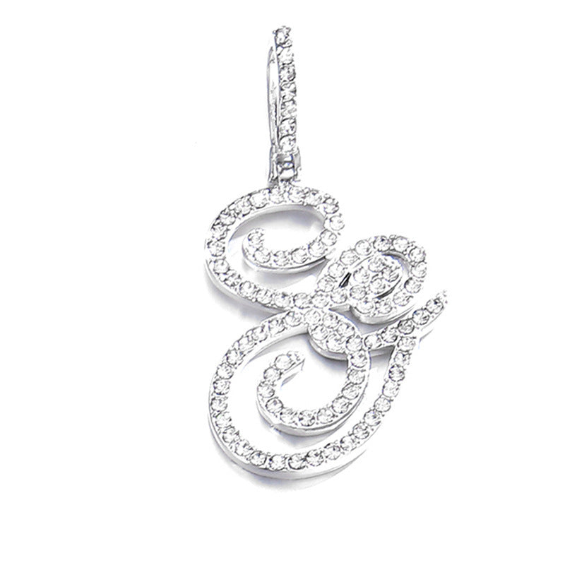 Hip Hop Grass Letter Pendant with Cuban Chain