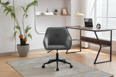 Velvet Office Desk Chair, Modern Home Desk Chair with Wheels , Vanity Chairs for Living Room, Bedroom,Study Room - Korvel