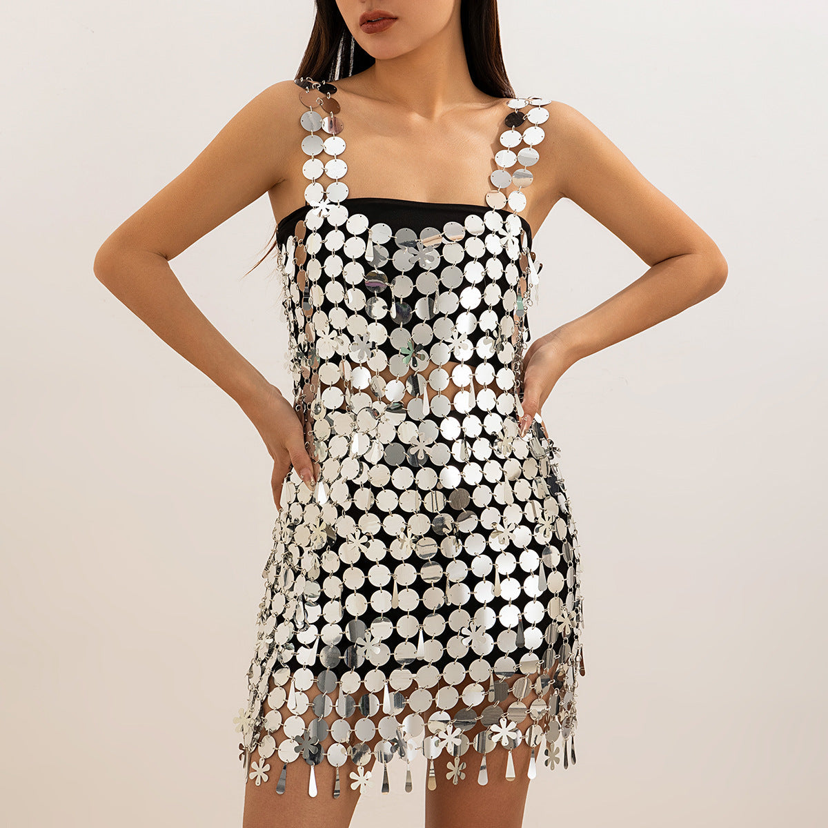 Cyberpunk nightclub style sexy slim fit backpack skirt Body Chain - Korvel