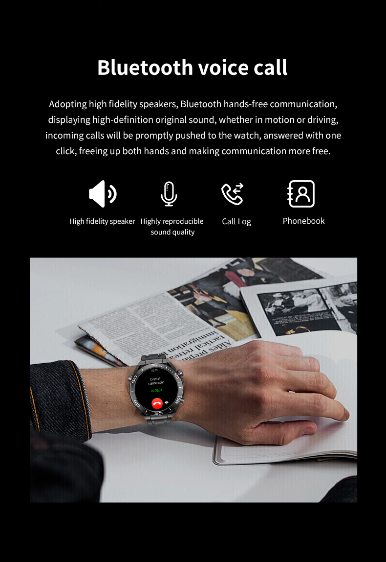 GS ultimate full touch screen smartwatch sports running Bluetooth call bracelet - Korvel