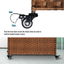 Laundry Hamper With Lid PE Rattan Powder Coating Frame Clothes Hampers with 02 Removable Bags, Wheels, 160L, Brown Color - Korvel