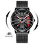 Luxury Men's Stainless Steel Quartz Watch with Unique Design