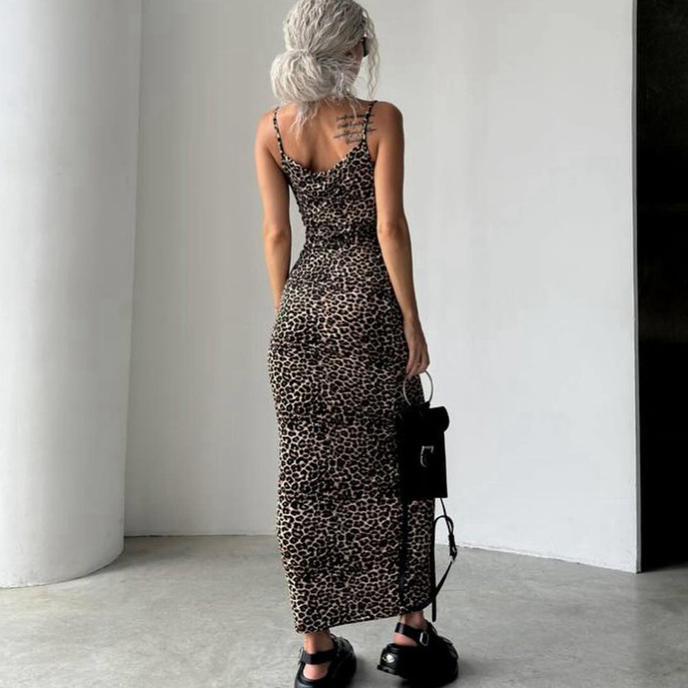 Strap top dress with waist bag and buttocks backless and slimming dress - Korvel
