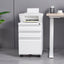 Premium Mobile Metal Filing Cabinet with Lock - 3 Drawers