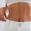 Chaîne de taille à franges empilées élégante avec strass