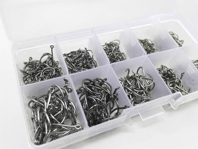 Rompin 500pcs Mixed Size High Carbon Steel Fishing Hooks