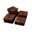 Acacia interlocking deck tile grid pattern, 10 pieces of 12 inch x 12 inch square brown Acacia hardwood outdoor flooring - Korvel
