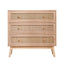 Cabinet de rangement en rotin à 3 tiroirs de 31,5" pour chambre et salon